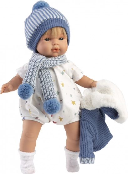 Realistische Puppe SASHA mit Geräuschen und weichem Körper - 38 cm