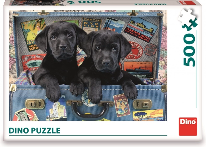 Puzzle Welpen im Koffer 500 Teile