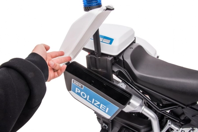 Elektrisches Polizeimotorrad Weiß