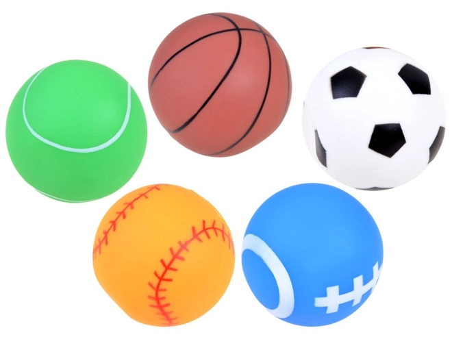 Fünf beliebte Sportarten in einem Set