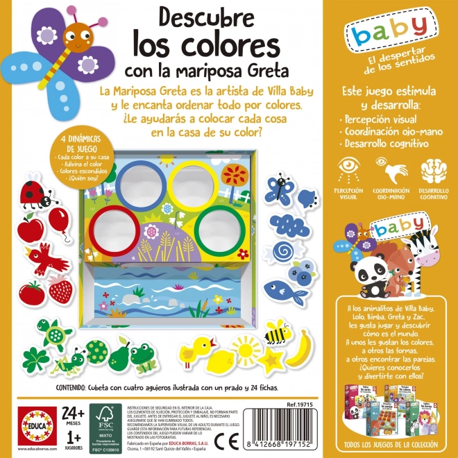 Puzzle Babysortierung Farben mit Schmetterling Greta