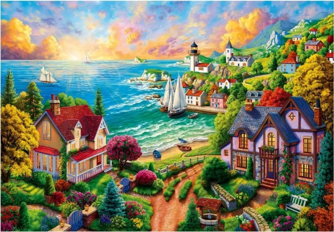 Puzzle Dorf am Meer 260 Teile