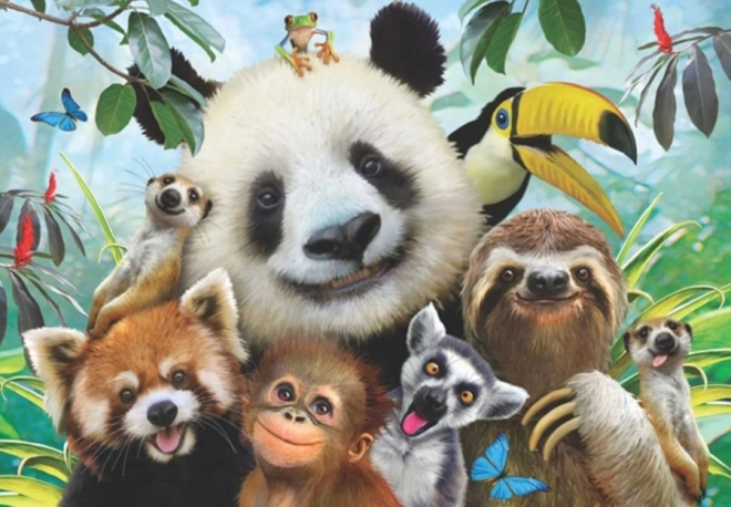 Zoo-Tiere Selfie Puzzle 500 Teile