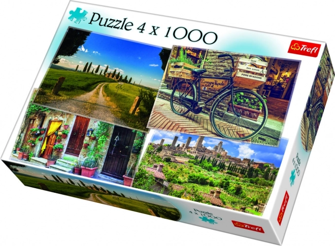 Puzzle schöne Toskana - Set mit 4 Motiven