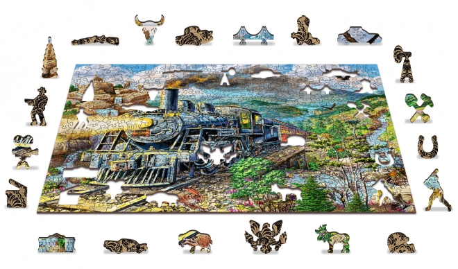 Dreidimensionales Puzzle Eisenbahn