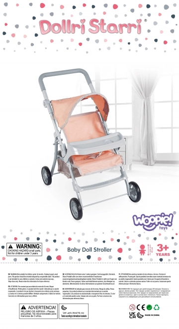 Woopie Puppenwagen Blumenmuster