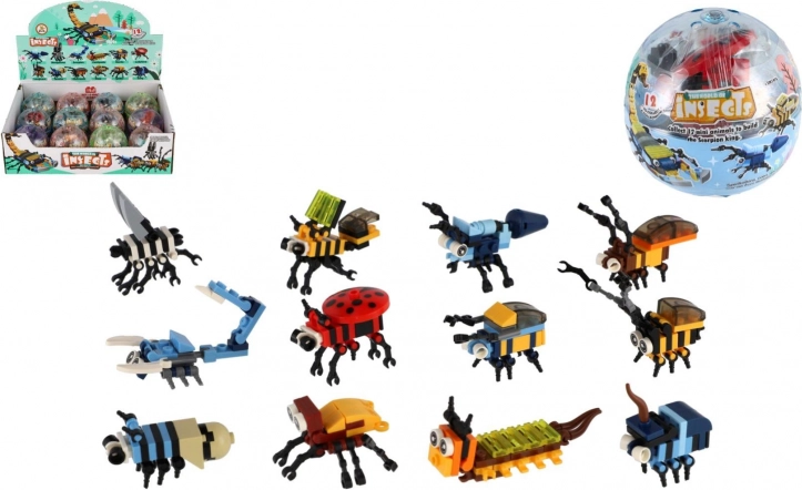 Bauset Insekten – Mini-Modelle in Kugel, Mix verschiedener Arten
