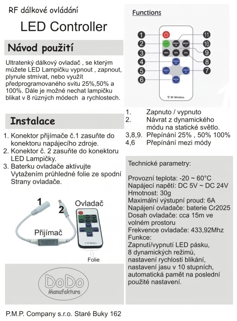 Kinder-LED-Lampe Krtek mit Fernbedienung