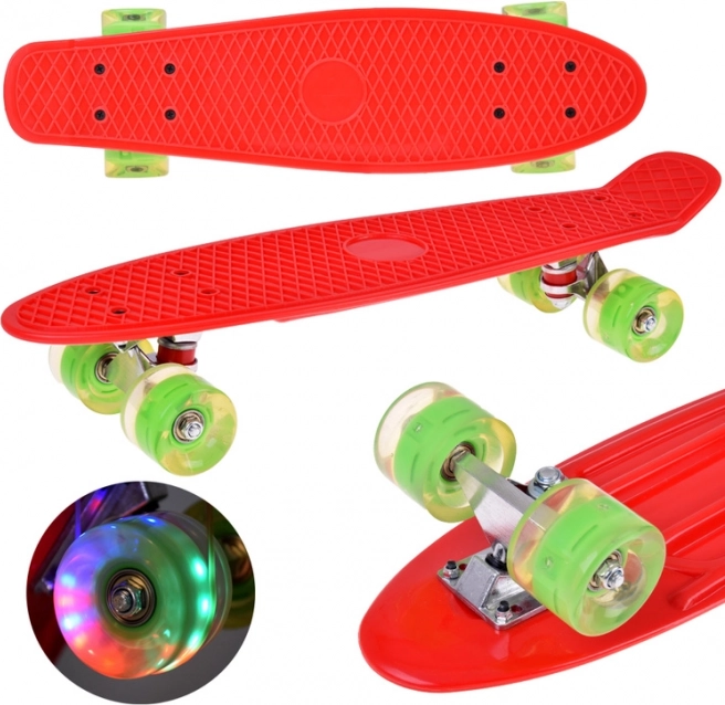 Skateboard mit LED-Rädern für den Skatepark