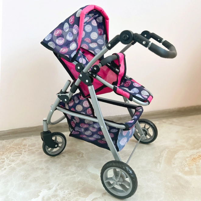 Woopie königlicher Puppenwagen mit einstellbarem Sitz und 4 Rädern