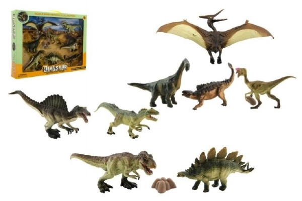 Dinosaurier-Set aus Kunststoff, 8-teilig