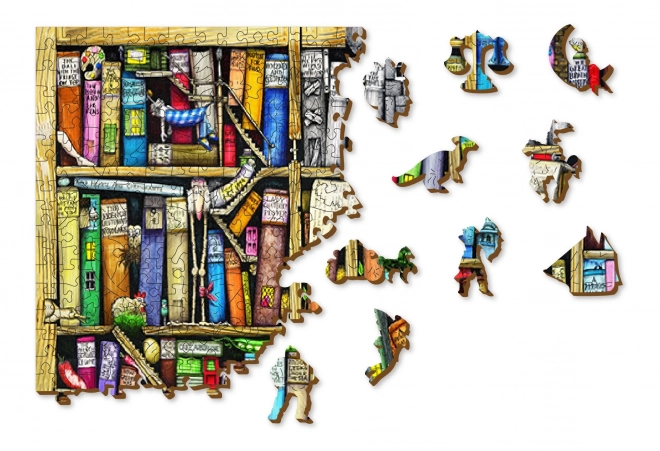 Holzpuzzle Bibliothek 2in1 von WOODEN CITY, 1010 Teile, EKO