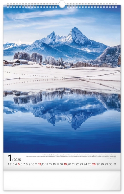 Notique Wandkalender Berge 2025