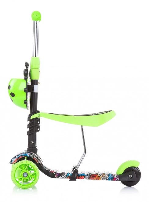 Chipolino Kinderroller Kiddy Evo 3-in-1 Ocean – Grünes Graffiti