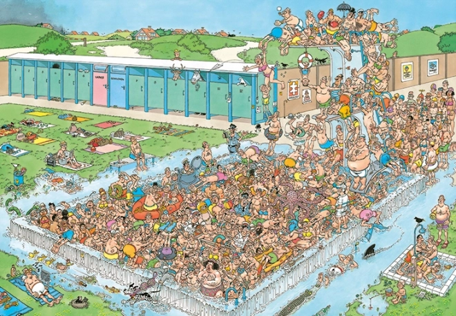 Jumbo Puzzle Chaos im Schwimmbad 2000 Teile