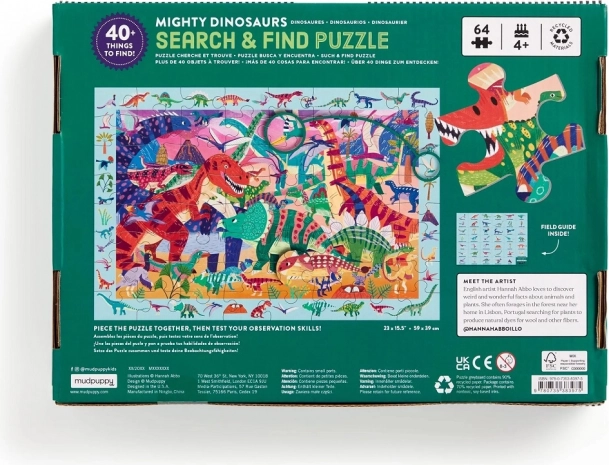 Puzzle Majestätische Dinosaurier 64 Teile