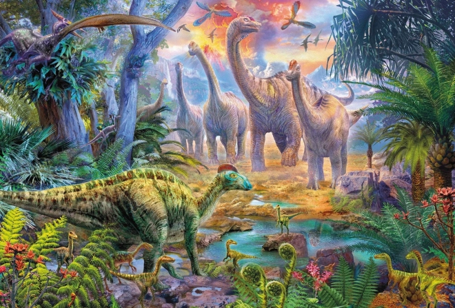 Dinosaurier Puzzle Set im Blechkoffer