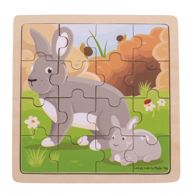 Bigjigs Toys Puzzle Kaninchen mit Kaninchenbaby