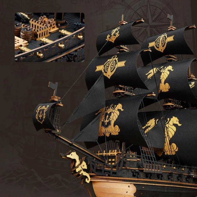 3D mechanisches Segelschiff Seepferdchen