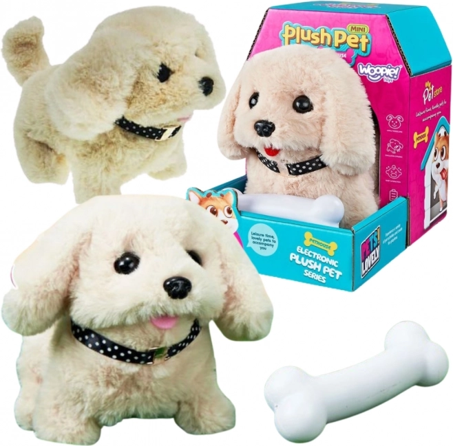Woopie interaktiver Plüschhund mit Knochen (Bichon oder Golden Retriever)