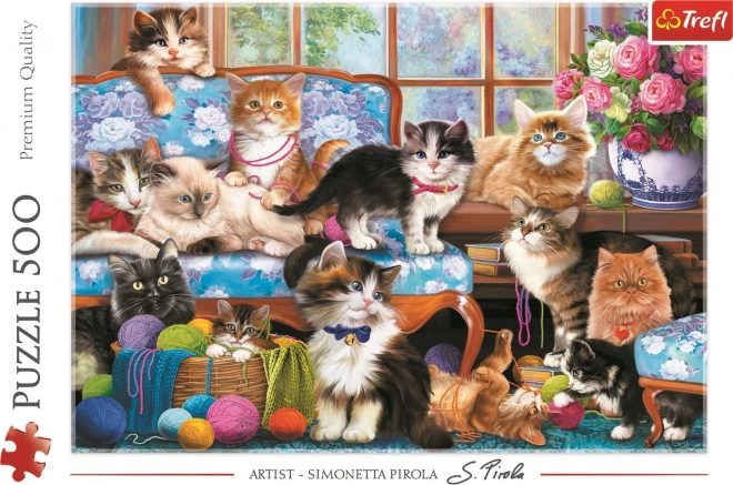 Trefl Puzzle Katzenfamilie 500 Teile