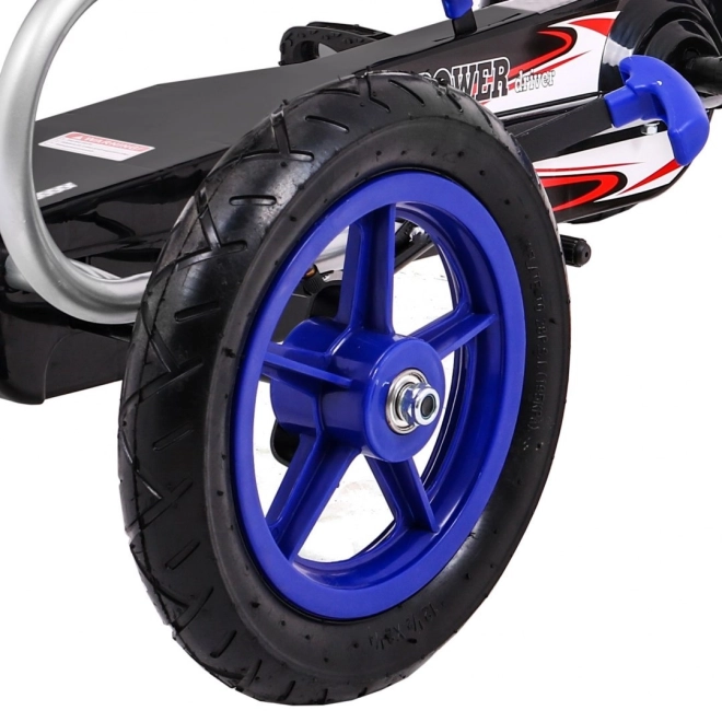 Gokart Full Ahead AIR mit Pedalen für Kinder ab 3 Jahren Blau + Sitzverstellung + Aufblasbare Räder + Handbremse