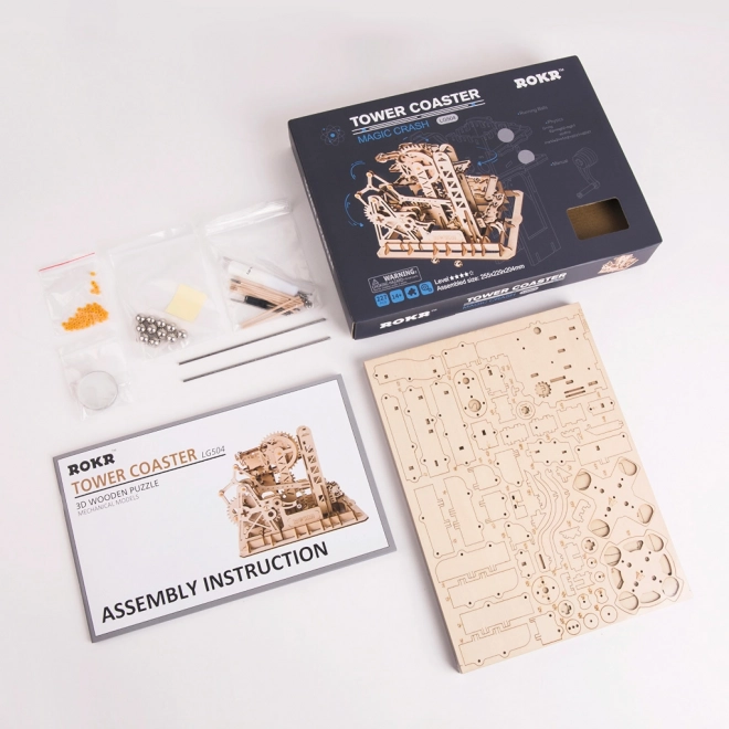 Rokr 3D Holzpuzzle Murmelbahn Climber