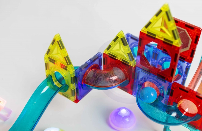 Magnetische leuchtende Murmelbahn-Bausteine 75 Teile