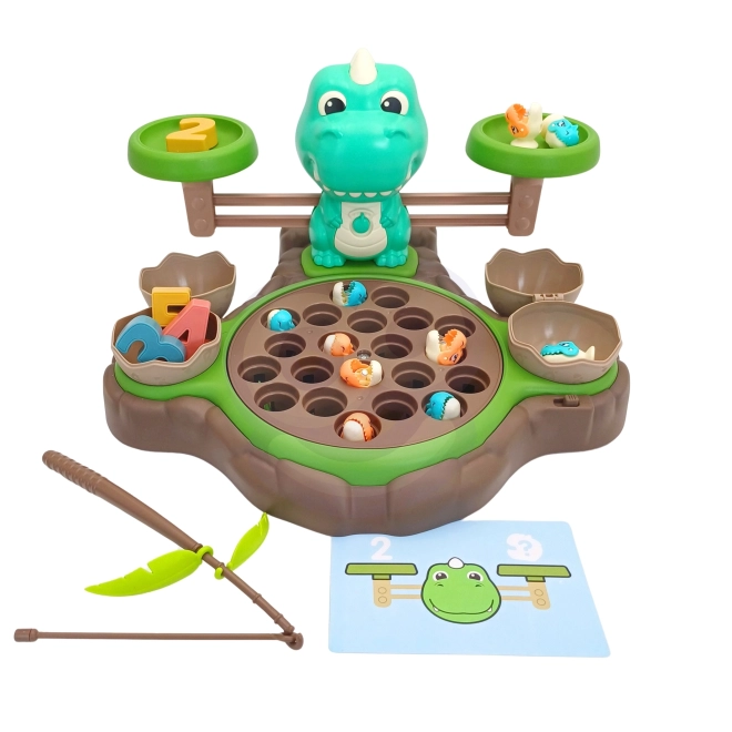 Woopie Lernspiel Dinosaurier Waage und Angelspiel