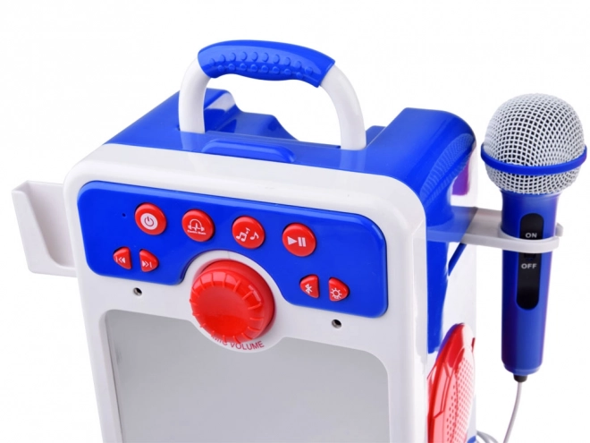 Blauer Kinder-Bluetooth-Boombox mit Mikrofon