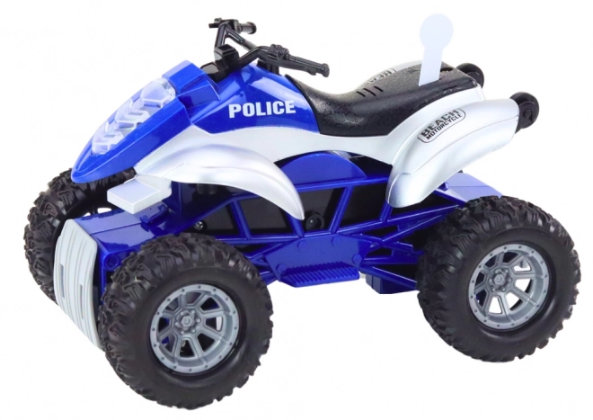 Polizei Quad mit Anhänger und Boot