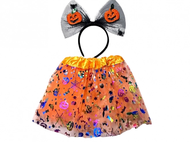 Halloween Tutu-Kleid Kürbis Stirnband