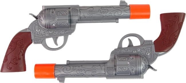 Zwei detailreiche Revolver mit Sound