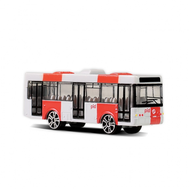 Kleiner roter Stadtbus Modell Prag