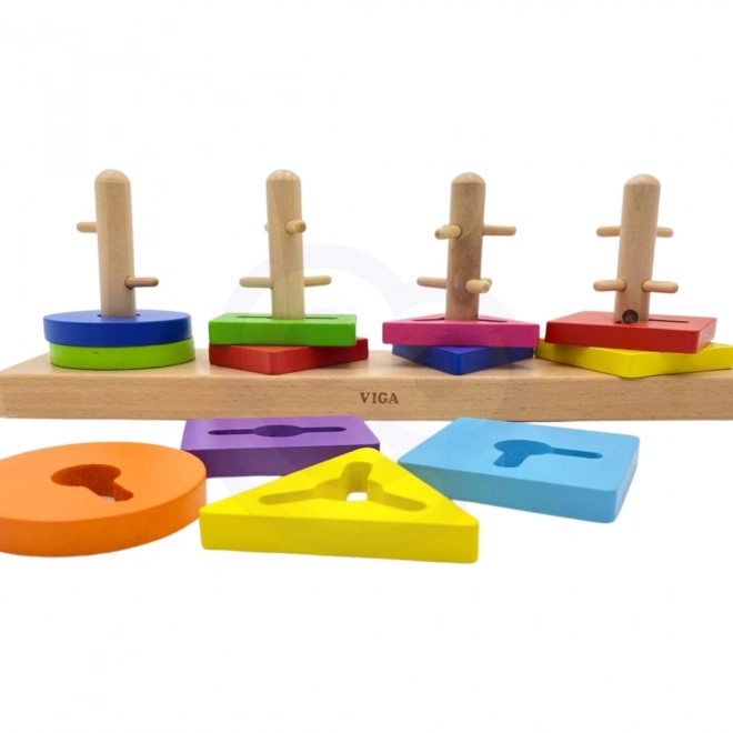 Holzpuzzle mit Formen