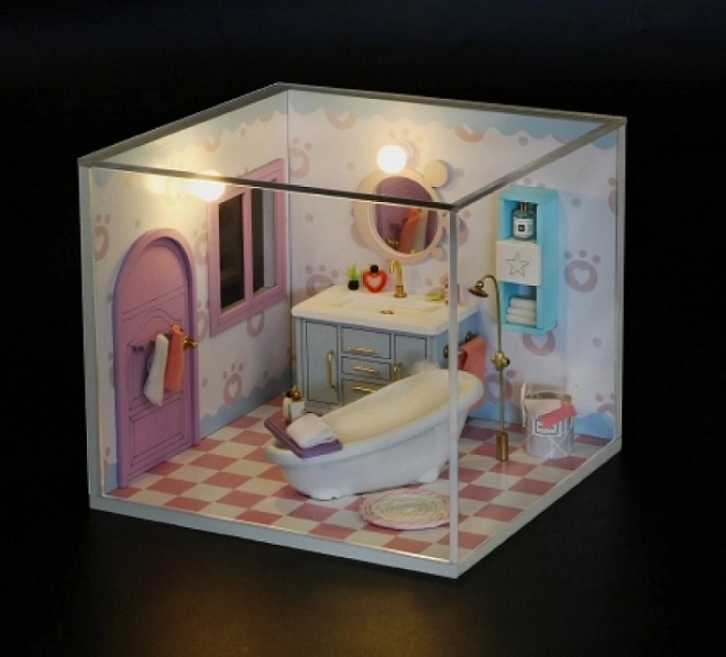 Miniatur Puppenhaus Gemütliches Badezimmer