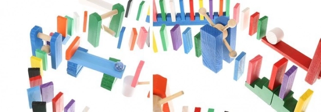 Buntstift-Holzdomino-Set für Kinder