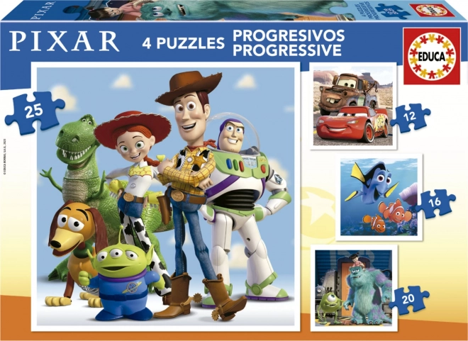 Educa Puzzle Disney Pixar 4-in-1