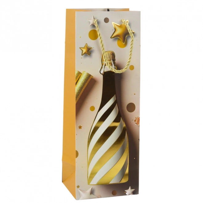 Pastellfarbene Papiergeschenktasche für Champagnerflasche