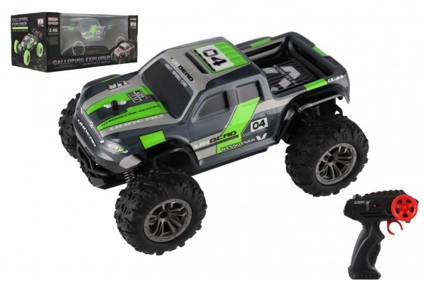 RC Geländewagen Pickup grau-grün mit Fernsteuerung