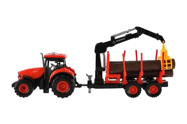 Traktor Zetor mit Anhänger und Ladearm