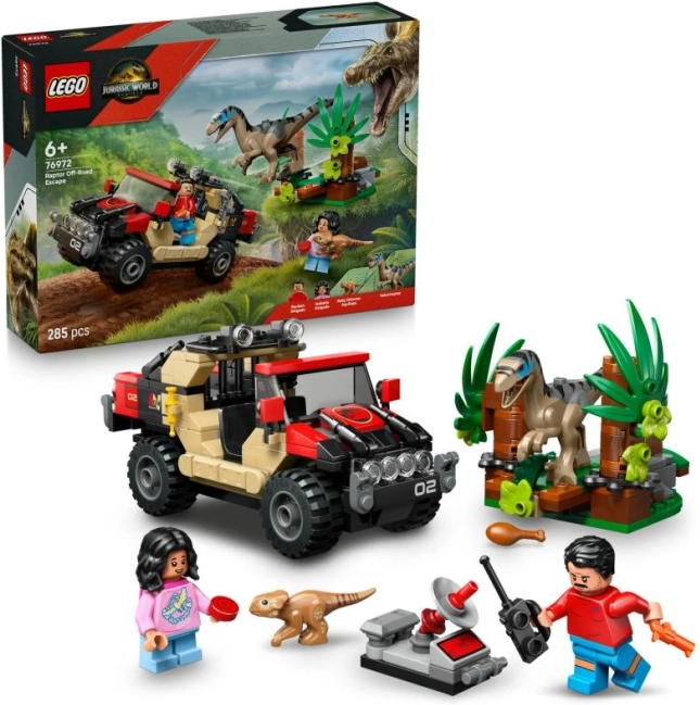 LEGO Jurassic World – Flucht vor dem Raptor im Geländewagen