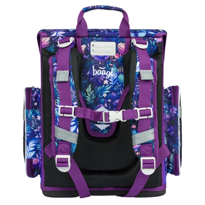 Baagl 3-Set Ergo Jungle Panda: Schultasche, Federmäppchen, Beutel