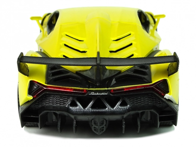 Ferngesteuertes gelbes Lamborghini Veneno Auto mit Lenkrad