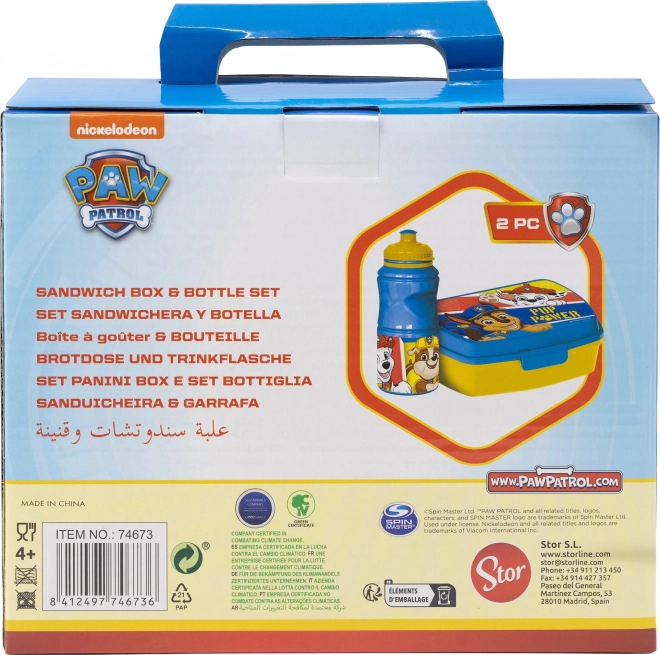 Lunchbox-Set mit Trinkflasche Paw Patrol