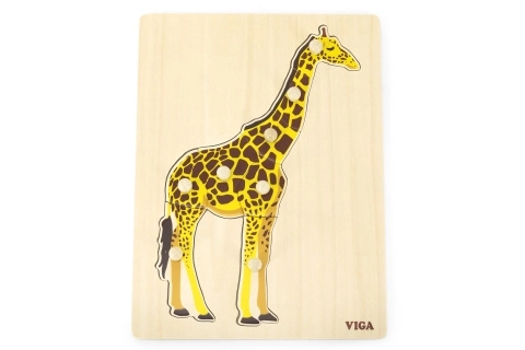 Holzpuzzle Montessori Giraffe