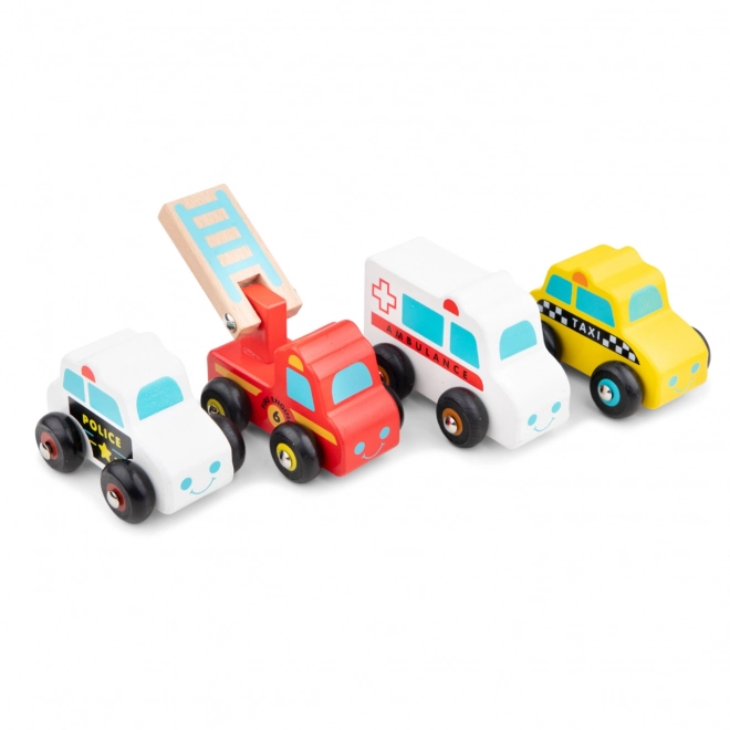 Holzspielzeug Mini Fahrzeuge Set - 4 Stück