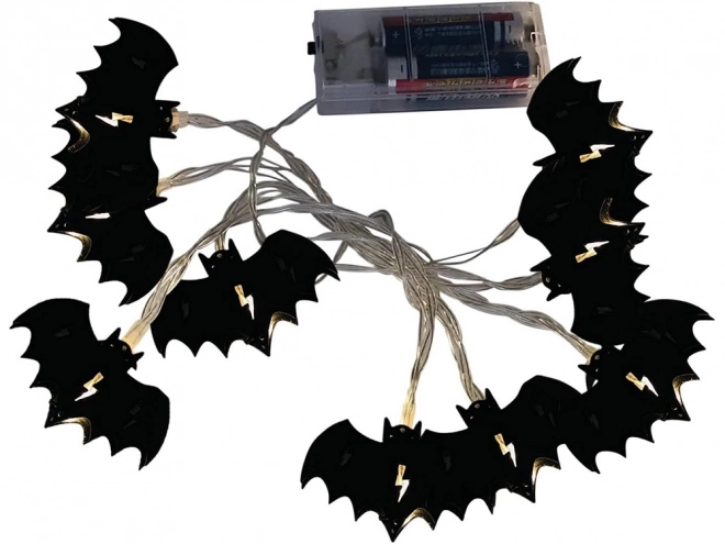 10 LED Halloween Lichterkette mit Fledermäusen 200 cm