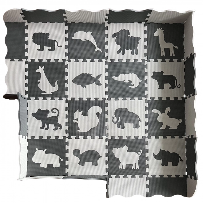 Kontrastreiche Tier-Puzzle-Spielmatte Baby