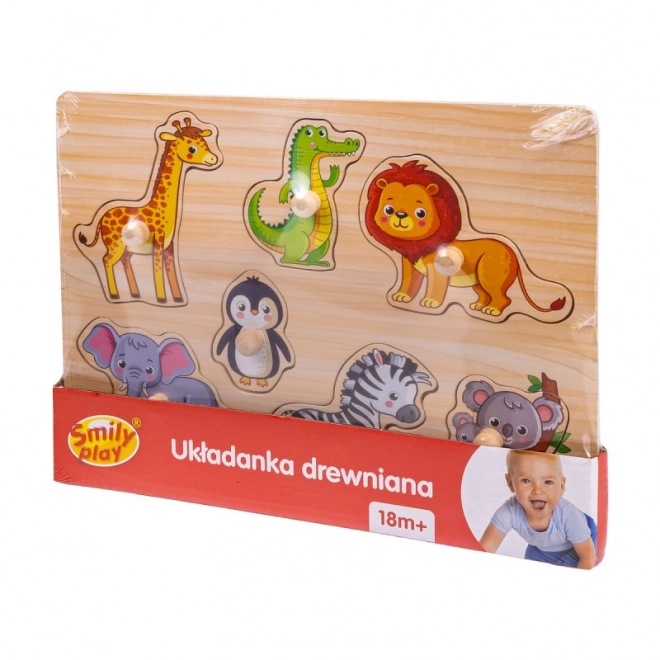 Holzpuzzle Zoo für Kinder